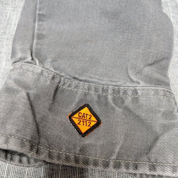 Wrangler FR Shirt Mens Size XL Gray Riggs Workwear Fire Resistant Button Down - Picture 5 of 10